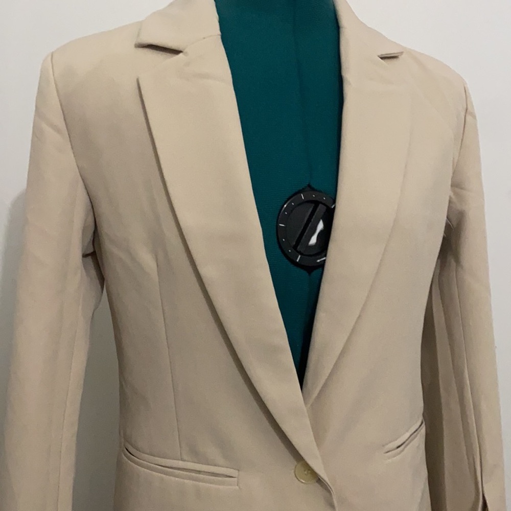 Cream split cuff blazer ASOS - Picture 2 of 6